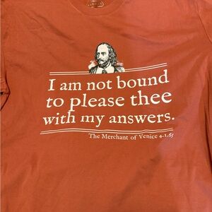 Graphic Tee with Quote in Rust